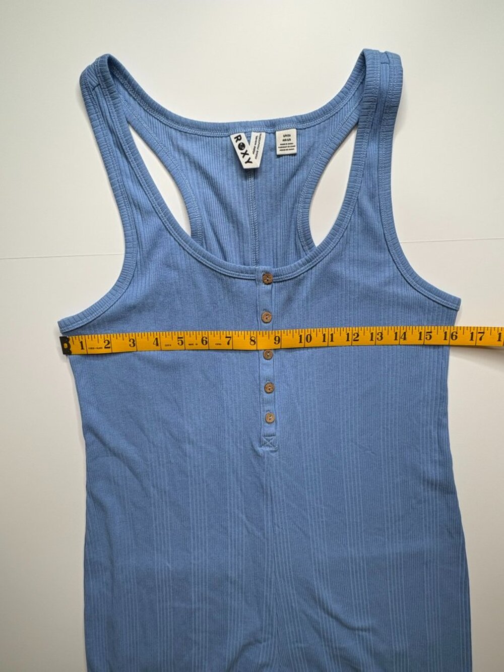 Roxy Running Tide Sleeveless Wide Leg Jumpsuit – Cornflower Blue – Small - Picture 8 of 15